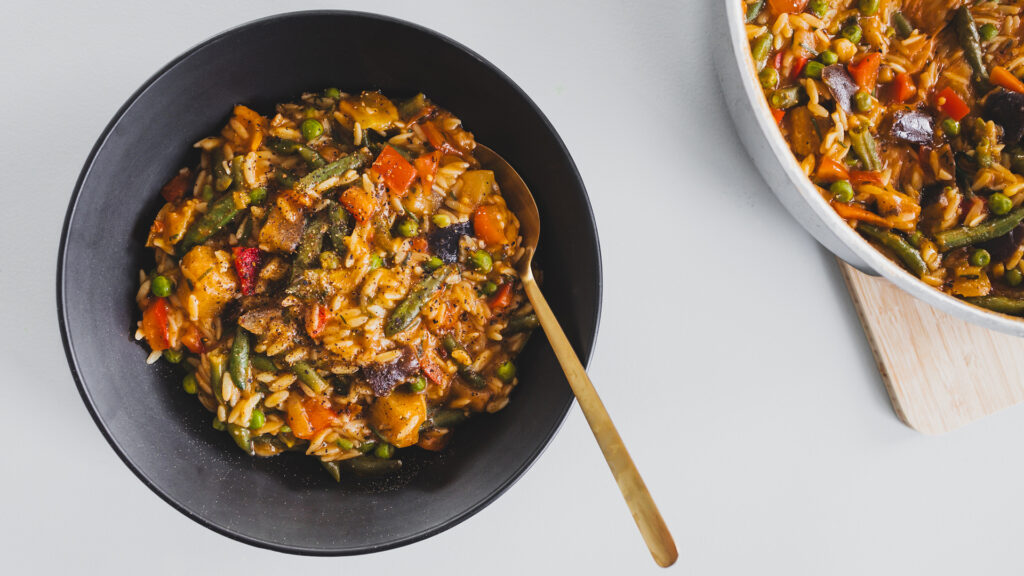 Oven Baked Risotto with Roasted Veg
