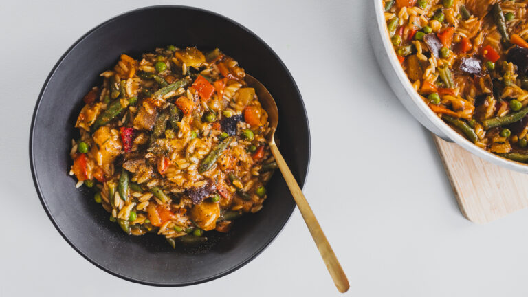 Oven Baked Risotto with Roasted Veg