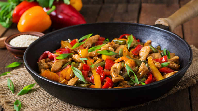 Paprika Chicken with Mediterranean Veg