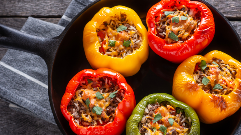 Stuffed Peppers with Tomato Rice